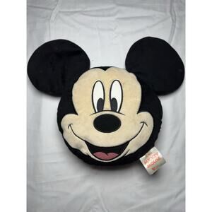 Disney Mickey Mouse Head Plush Pillow Face Stuffed Toy Plush Loop on Back